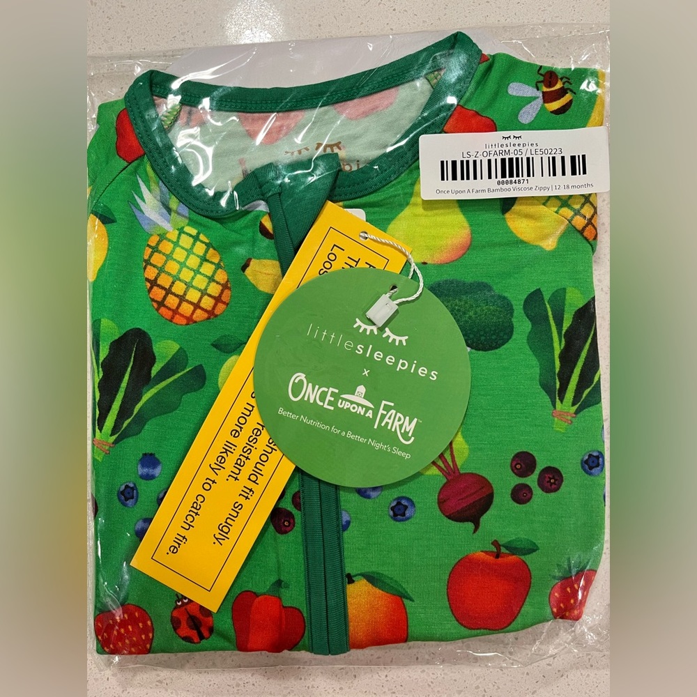 Little Sleepies Once Upon a Farm Zippy 12-18 month New in bag